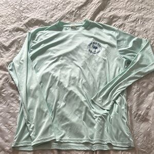 Light Green Long Sleeve swim Shirt with Hilton Head logo